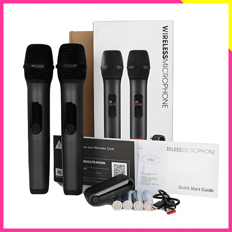 Wireless Microphone UHF Handheld Microphone for Home Karaoke Stage ...