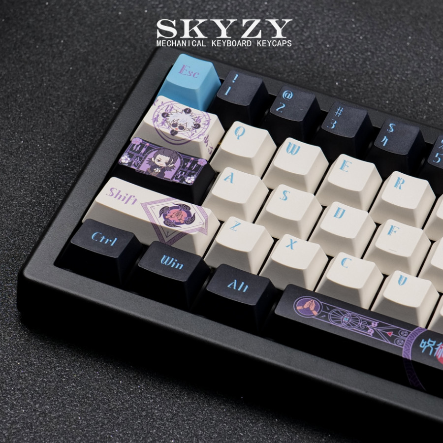 Gojo Satoru Keycaps Cherry Profile Jujutsu Kaisen Theme PBT Dye Sub ...