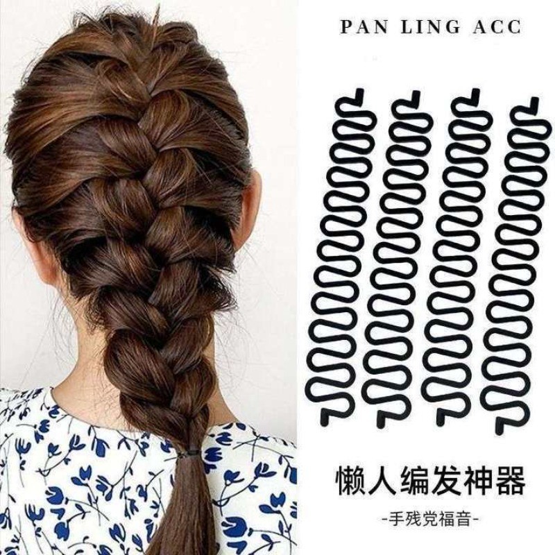 1pcs Korean Fashion New Simple Fishbone Braid Braid Invisible Lazy Hair ...