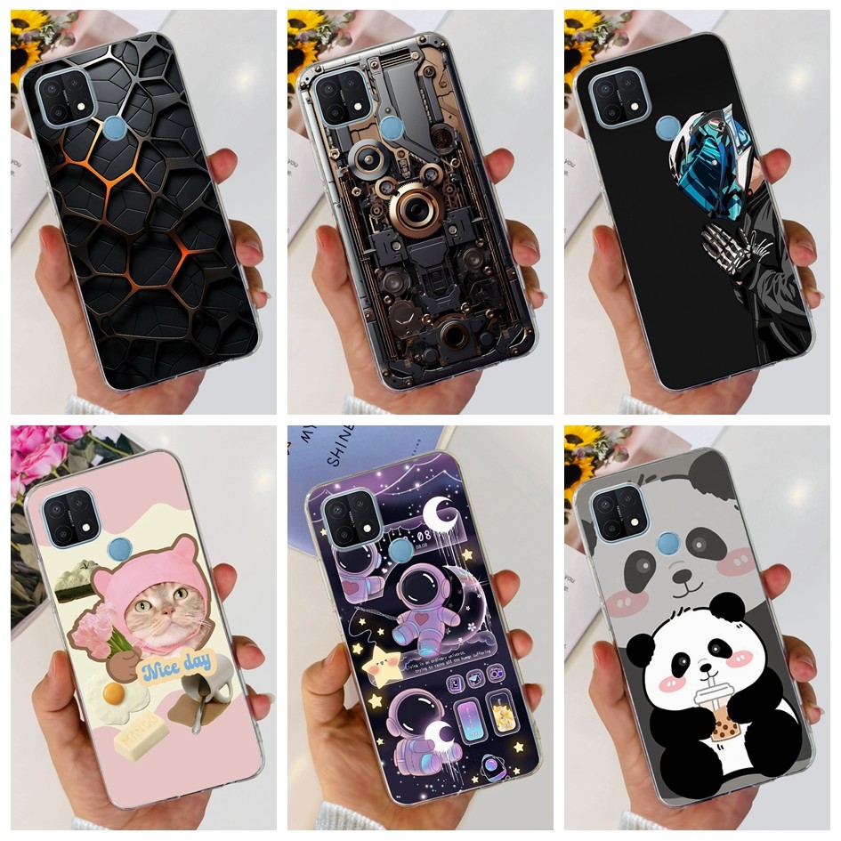 For OPPO A15 Case CPH2185 Cool Fashion Cartoon Soft Clear Silicone