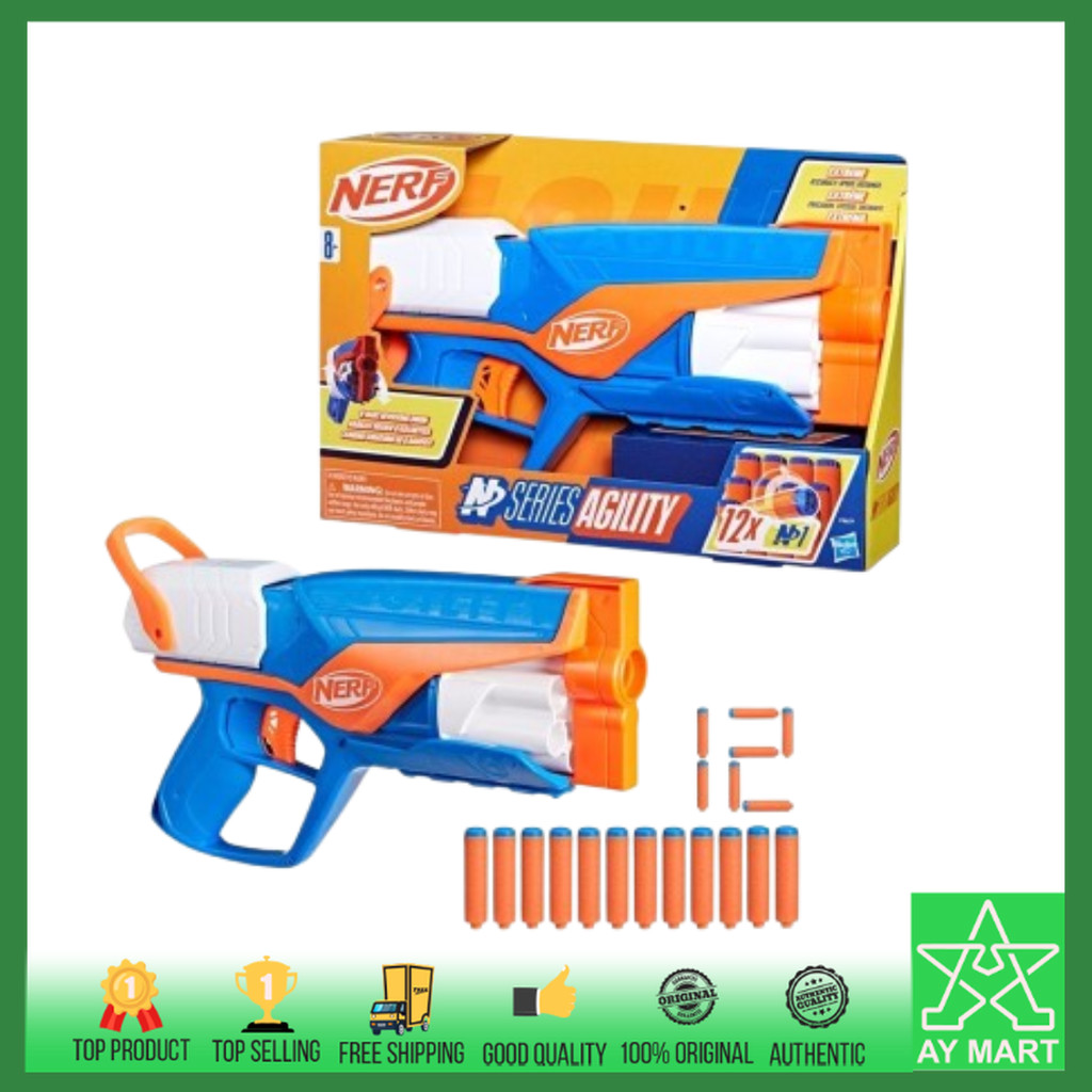 Nerf N Series Agility Blaster, 12 fléchettes Nerf N1 compatibles