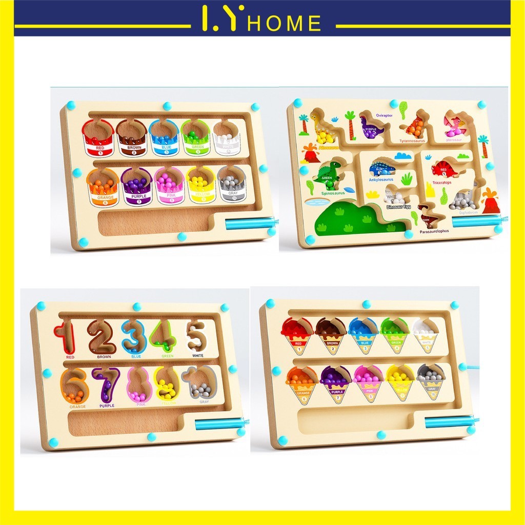 English Magnetic Colour Sorting and Number Matching Maze Learning ...