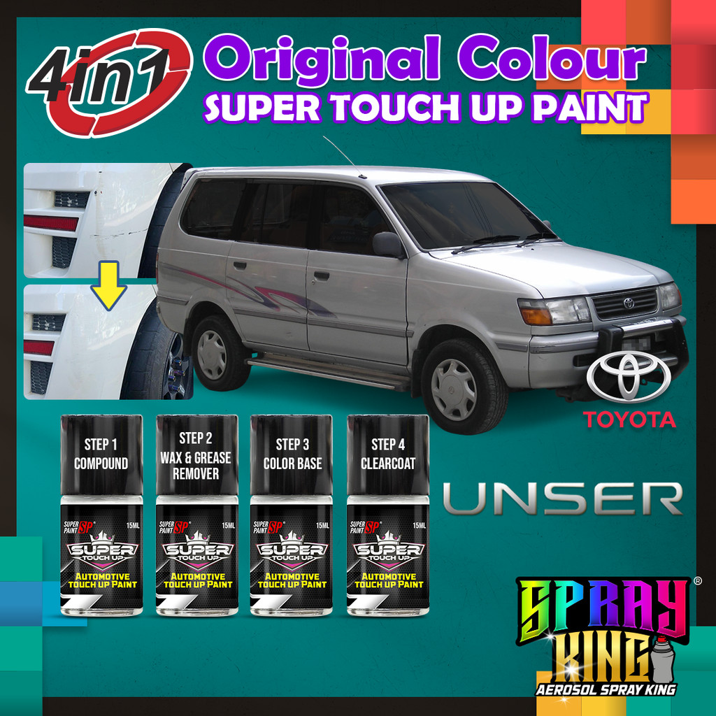 Toyota Unser Original Touch Up Paint 4 IN 1 Combo Set DIY Scratch Calar ...