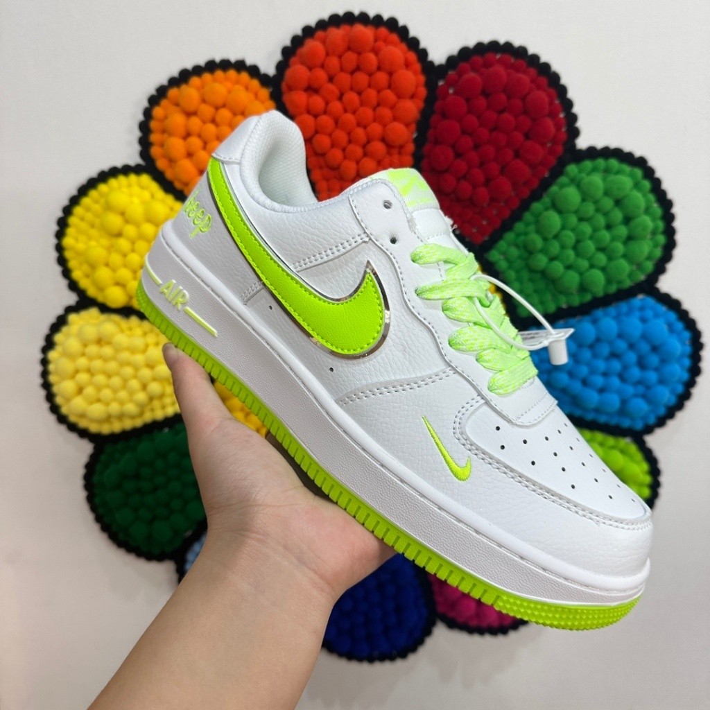 Nike Air Force 1 White Volt Jelly Lightweight Non Slip Low Top Sneakers Same Style for Men and Women Shopee Malaysia