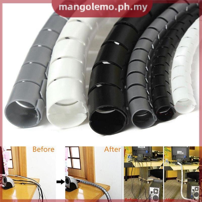 [MANGO] 1m 10/25mm Cable Spiral Wrap Tidy Cord Wire Banding Loom ...