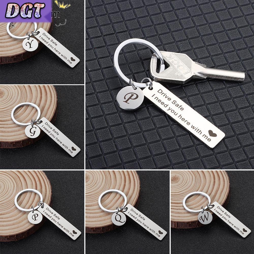 DGT Drive Safe Keychain Anniversary Couples Decoration Stainless Steel ...