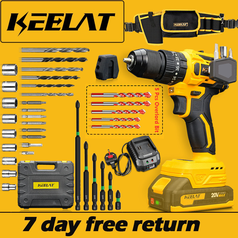 KEELAT KCD010 20V brushless drill Drill Cordless Drill Hammer Drill ...