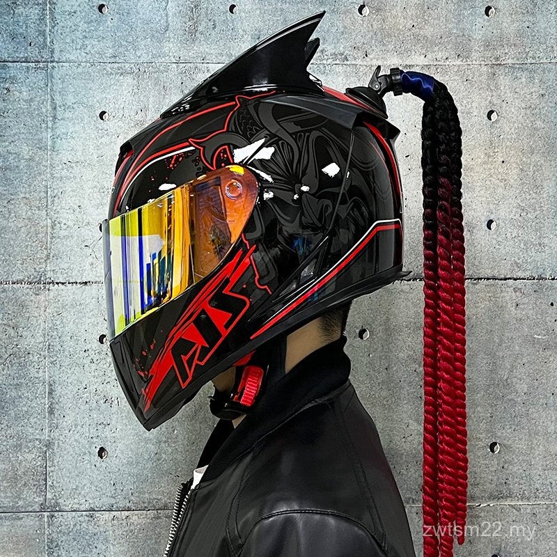 A Class AIS AIS Motorcycle Helmet Men Women Full Helmet Double Lens