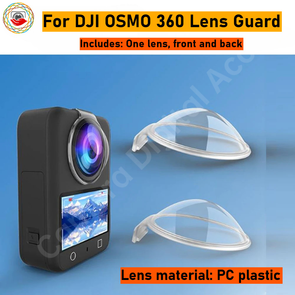 Osmo 360 Lens Guard Set, 2 Stks Protector Cover Voor DJI Krasbestendige Accessoires Kit Clear Osmo360 Camera Beschermkappen Kit Met Reinigingsdoek Vloggging Video Opname 3516561709