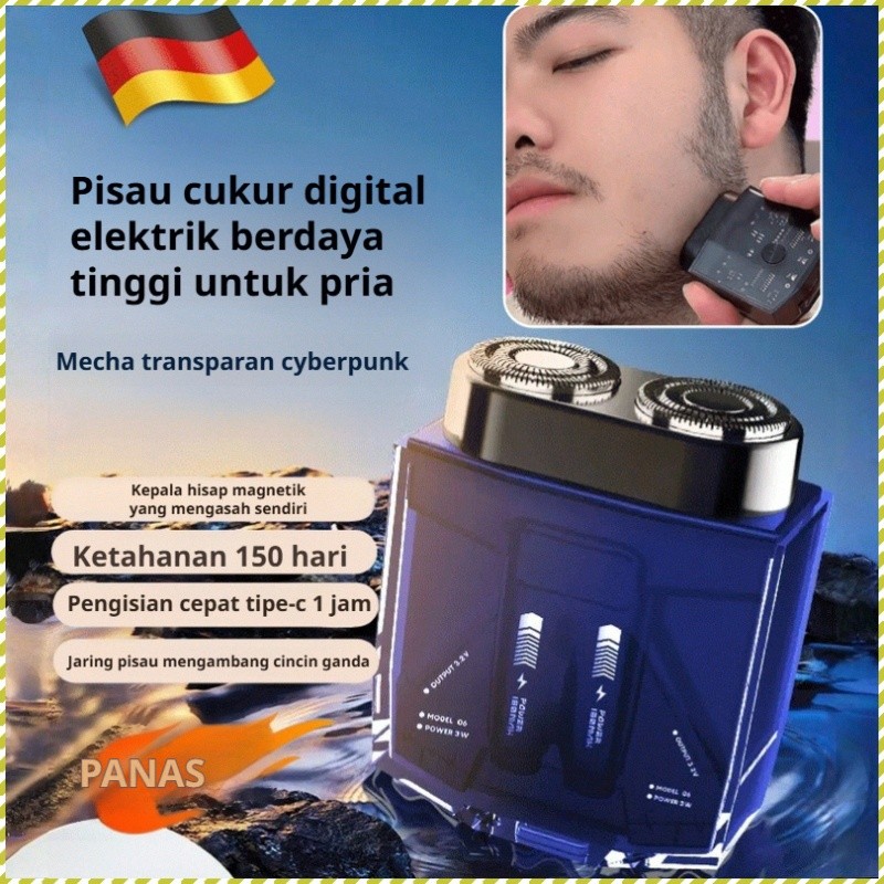 🔥Twin Engine Mecha Razor🔥【High-tech StylingShaver 】赛博科技风剃须刀便携式 Wet ...