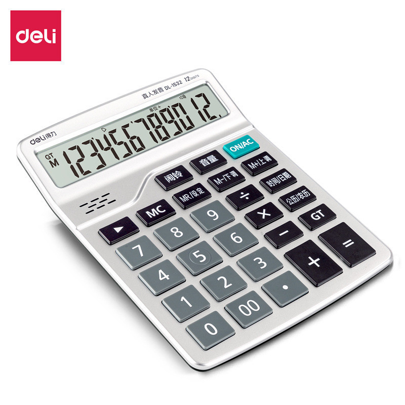 Deli Large Size Calculator Office Accounting Dedicated Voice Type Small ...