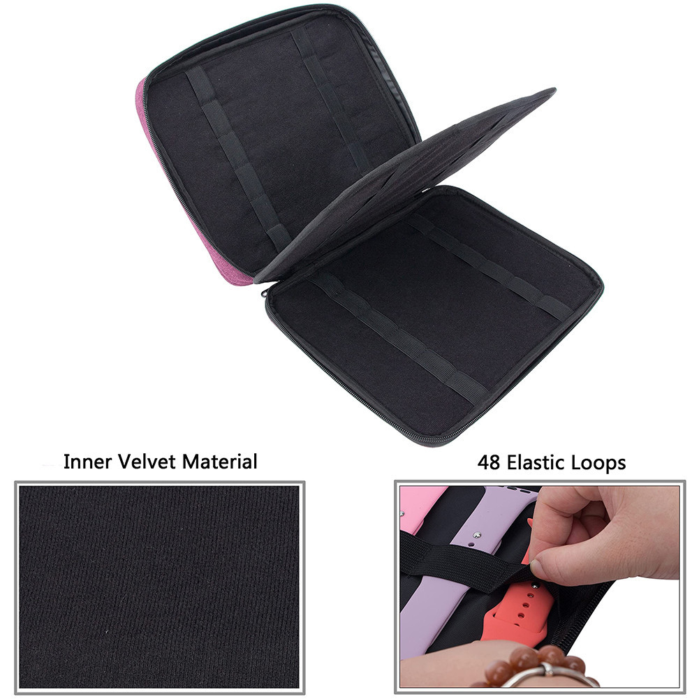 keepdreaming Portable Smart Watch Strap Storage Bag 48/36-Slot for ...