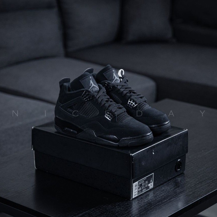 Nike Air Jordan 4 Retro Low Black Cat Eminem Basketball Shoes Sports Training Running Sneakers Increase Height Jordan4 Shopee Malaysia