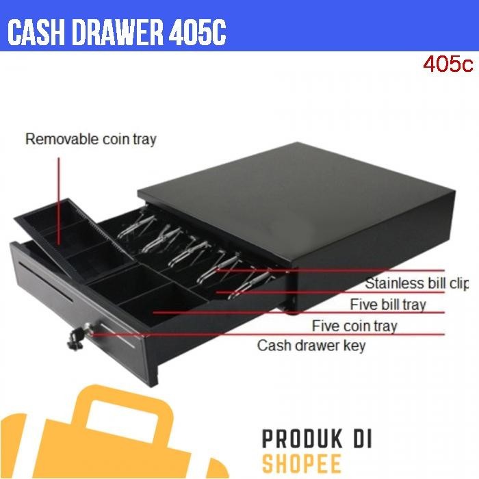 Heavy Duty POS Cash Drawer with Coin Tray Removable RJ11 Key Lock ...