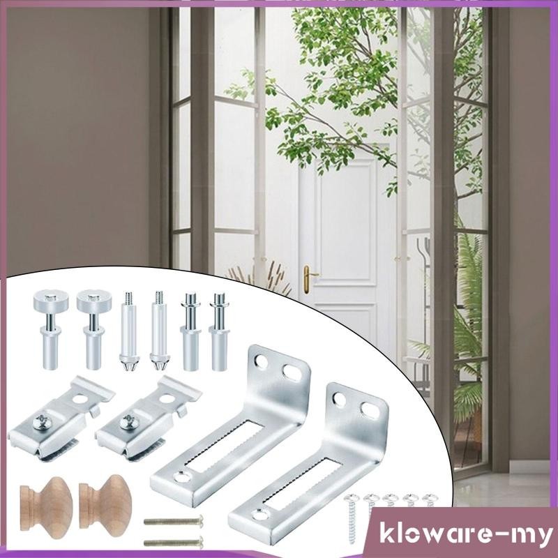 [KlowareMY] Bifold Door Hardware Set Brackets pivots and Guide Wheel ...