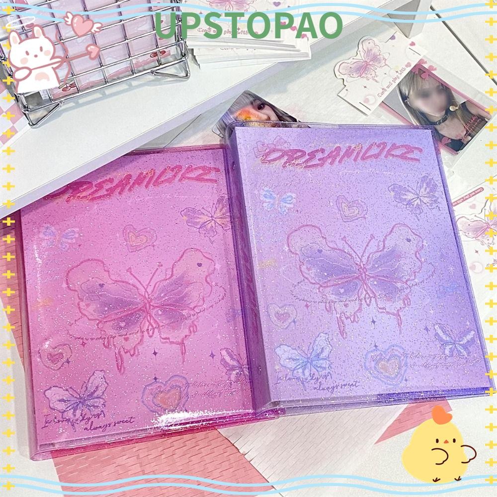 UPSTOPAO Photo Album, Loose Leaf Shell Butterfly Photo Card Binder ...