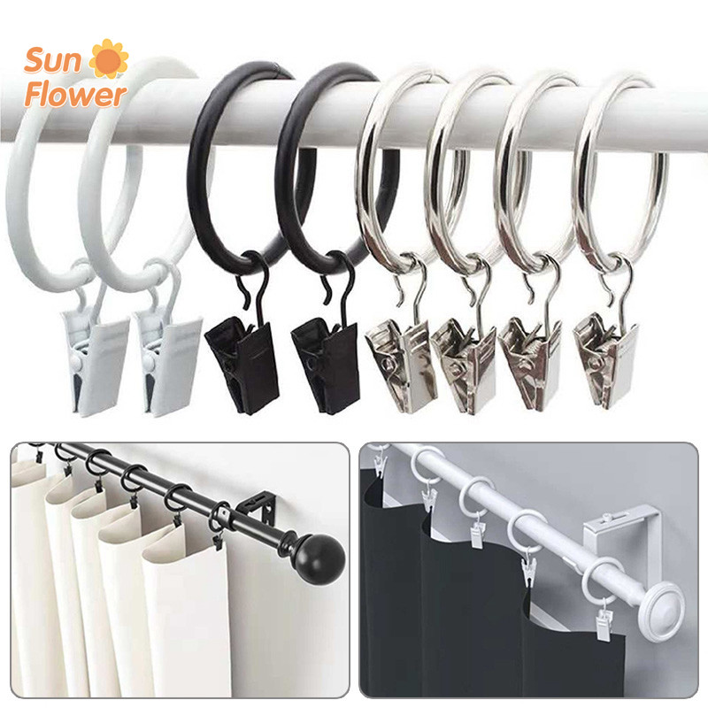 Ins Curtain Clip Metal Window Curtain Hook Hanging Ring Clips Curtain ...