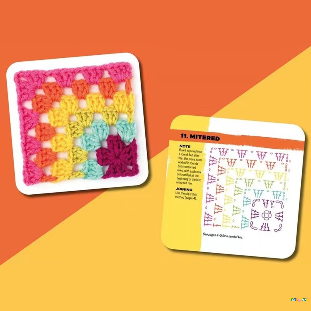 Knitting Crochet Pattern Kits Granny Square DIY Crochet Starter Kit ...