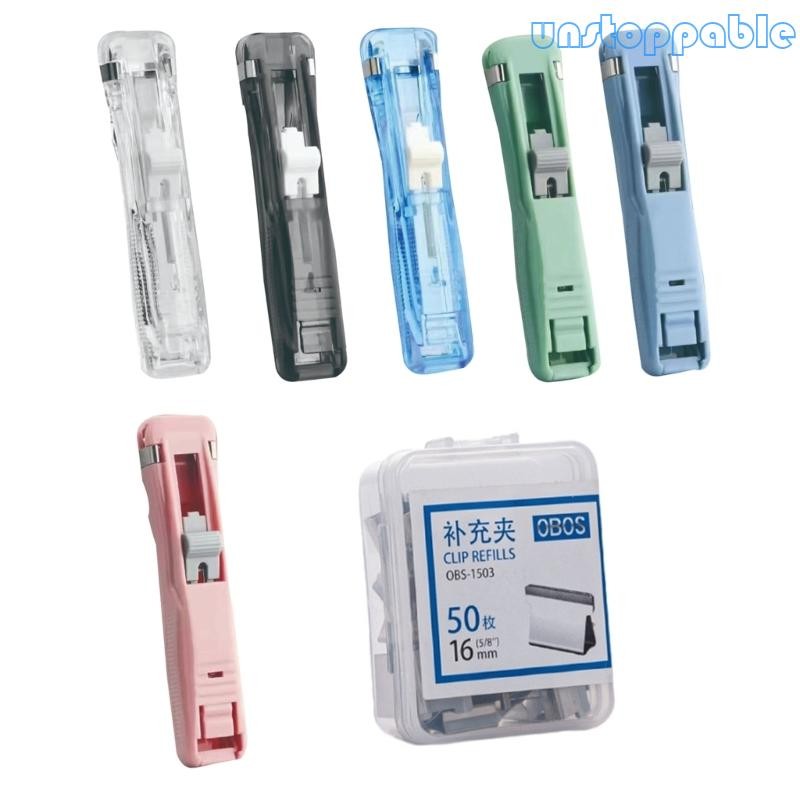 Un* Multifunctional File Clamp Dispenser Handheld Paper Clamp Dispenser ...