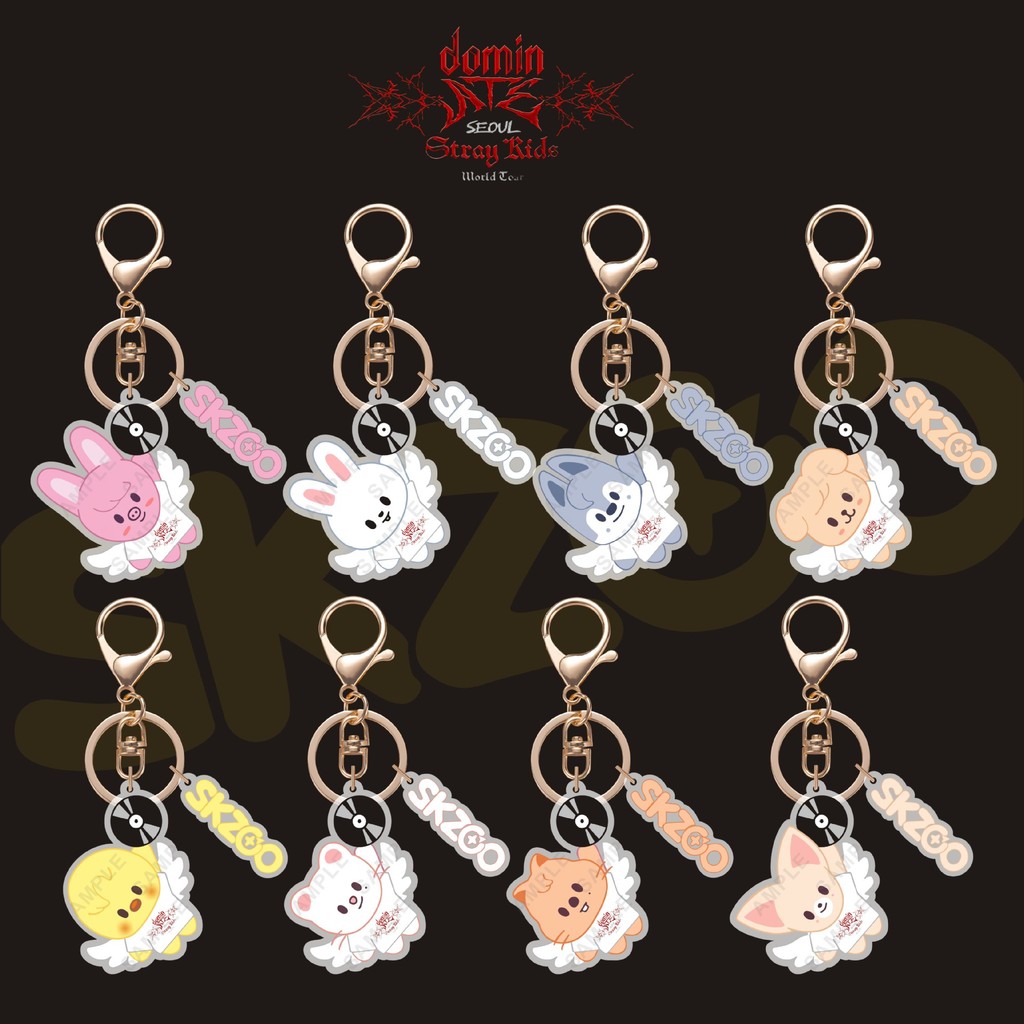 Kpop Straykids Acrylic Keychain Skzoo Series Cartoon Key Ring Bag Charm ...