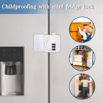 SSW Mini 3 Digit Password Safety Lock Refrigerator Cabinet Drawer Lock ...