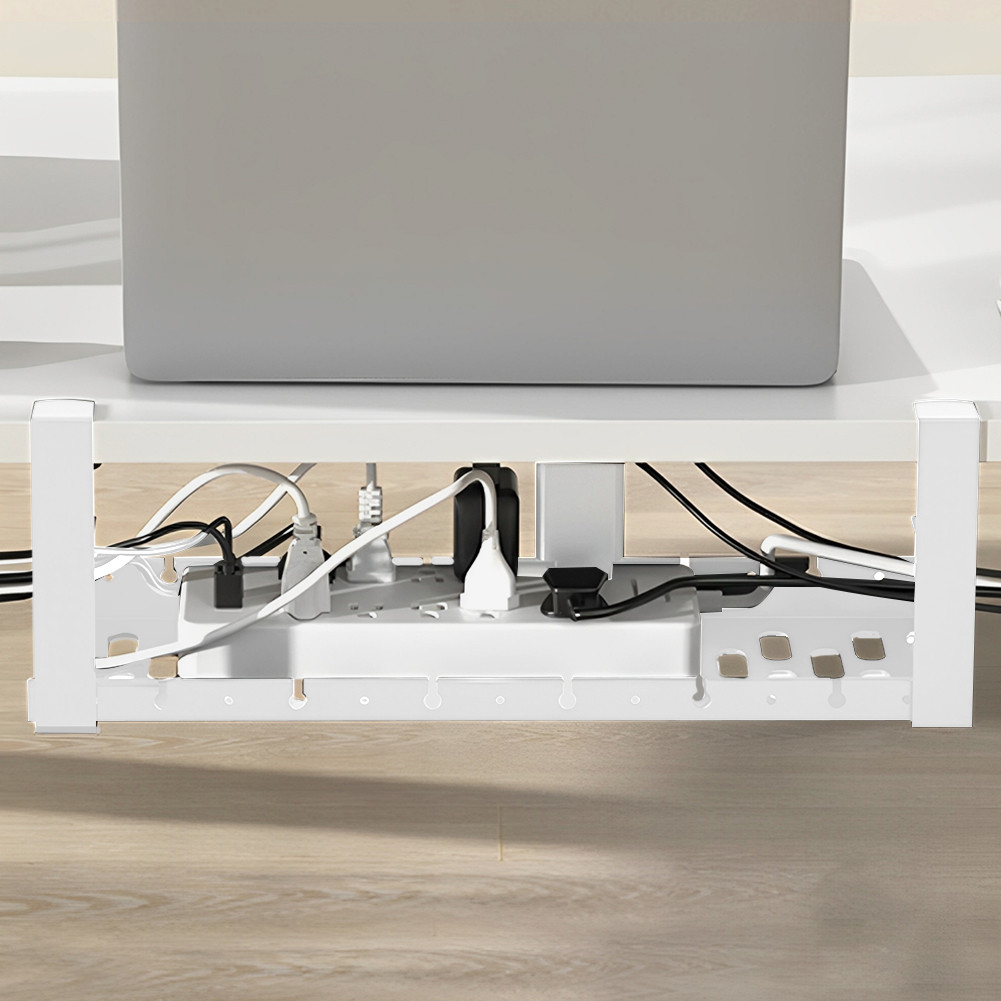 Expandable Under Desk Cable Management Tray Heavy Duty Wire Management ...