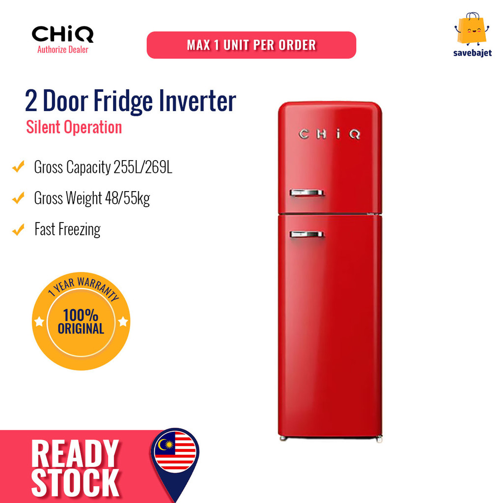 CHiQ Peti Sejuk Retro 2 Pintu - Inverter Retro Refrigerator 2 Door ...