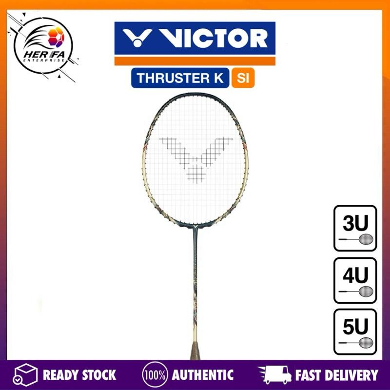 VICTOR Thruster K SI 3U / 4U / 5U Badminton Racket FREECORE Max Tension ...