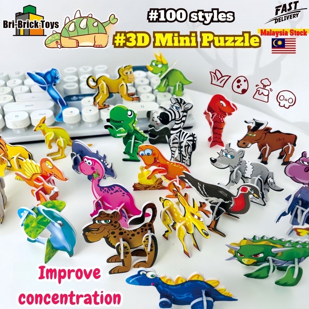 3D Puzzle For Kids Mini Dinosaur Jigsaw Puzzle Goodies Birthday For ...