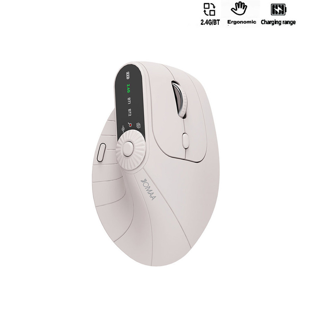 Vertical Wireless Mouse With Function Adjustment Knob Bluetooth 2.4G ...
