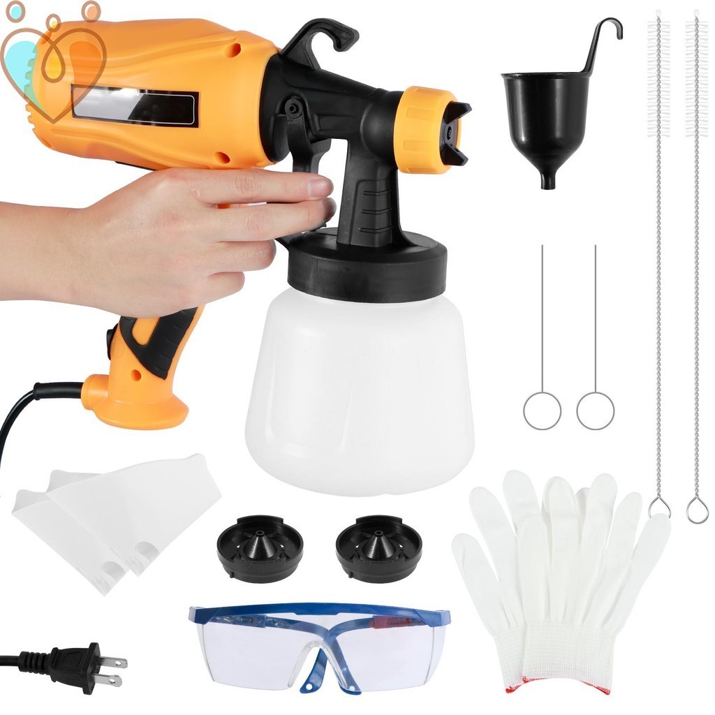 Paint Sprayer High Power Paint Sprayer with 900ml Container 4 Nozzles ...