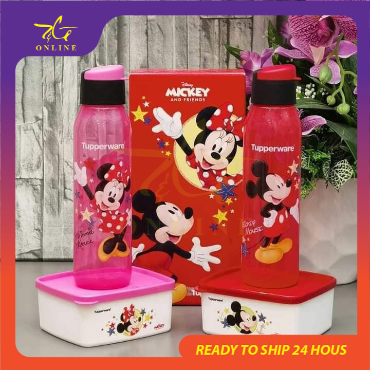 Tupperware 500ml Mickey & Minnie Fliptop Eco Bottle with Gift Box ...