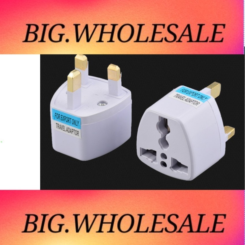 Universal International UK 3 Pin Travel Plug Socket Adapter | Shopee ...