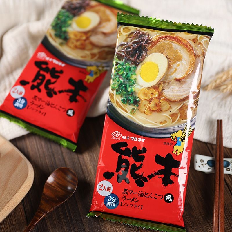 Japan Imported MARUTAI Kyushu Kumamoto Noodles Garlic Soup Instant Food