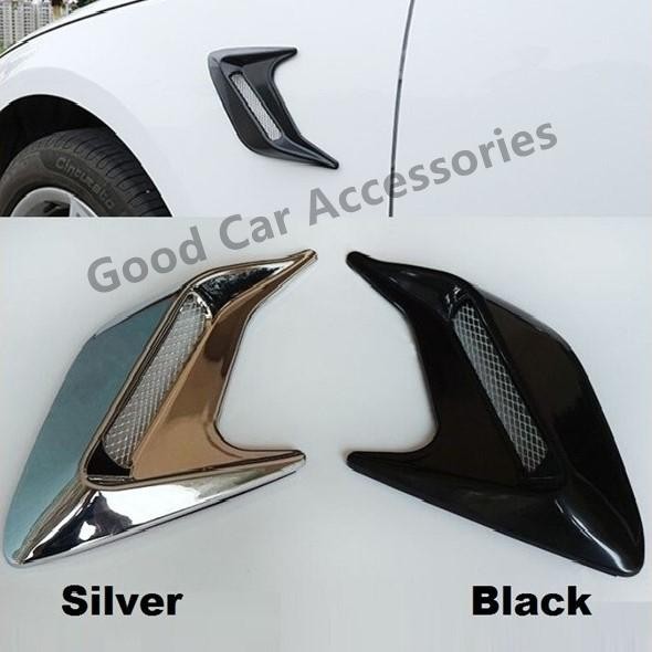 NEW 2x Car Decorative Air Scoop Flow Intake Hood Vent Bonnet Universal