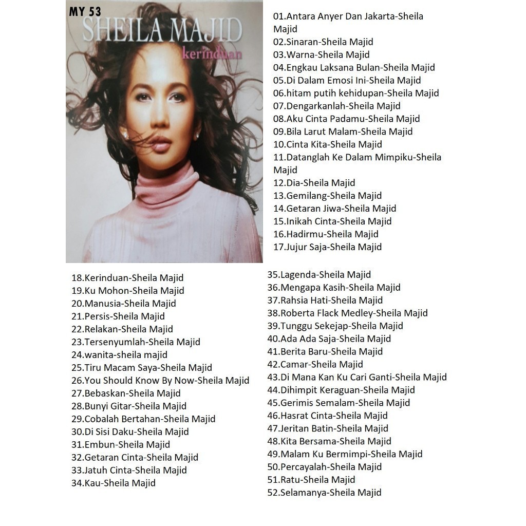 PENDRIVE USB MP3 LAGU ALBUM SHEILA MAJID MY53 Shopee Malaysia