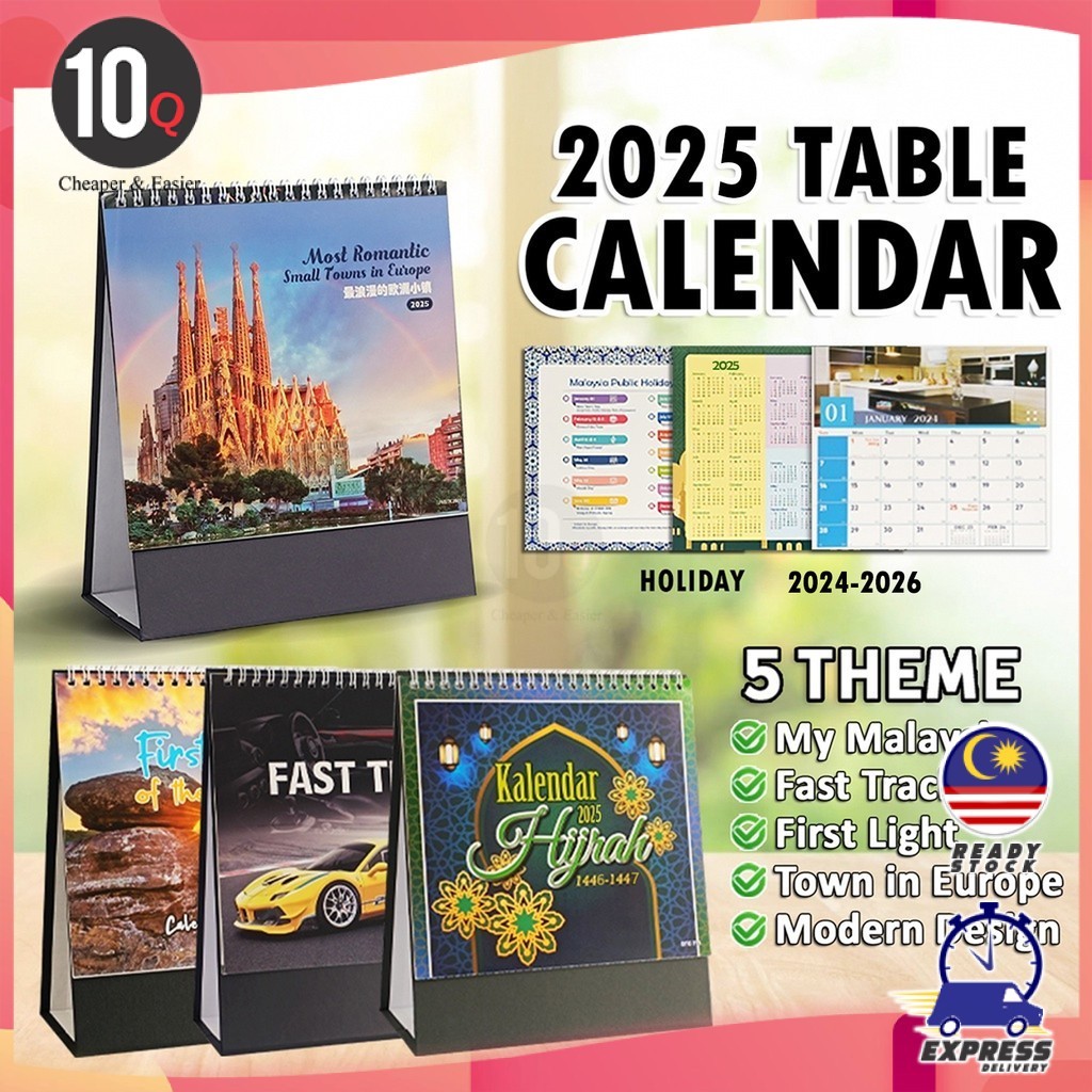 10Q 2025 Malaysia Public Holiday With Lunar / Islamic Date / Horse Desk