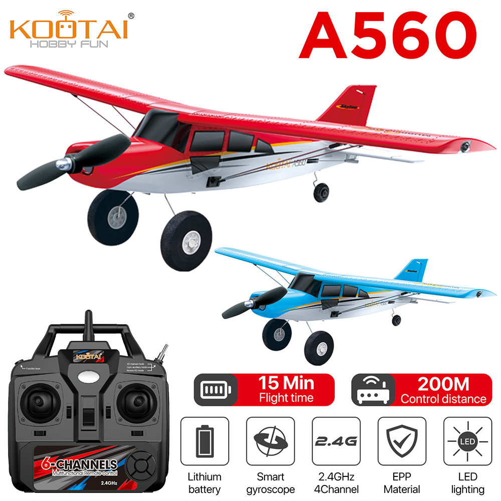 KOOTAI HOBBY FUN A560 RC Airplane 2.4GHZ 4CH 200M RC Distance EPP ...