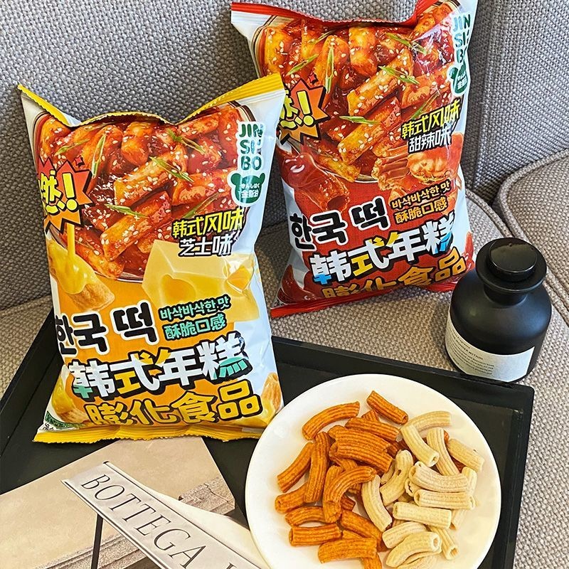Jinsibo Korean StirFried Rice Cake Fries Puffed Sweet Spicy Cheese