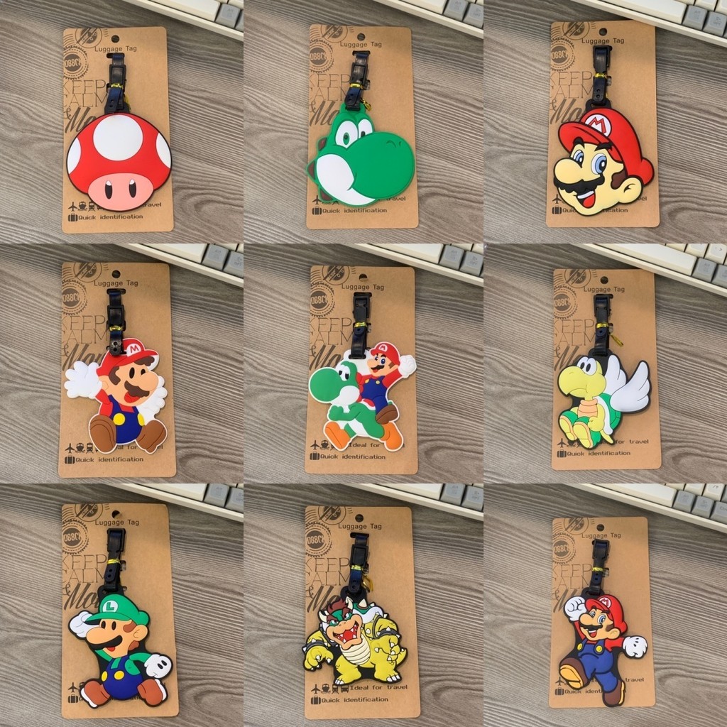 Nintendo Cute Cartoon Super Mario Bros. Mario Luggage Tag Boarding ...