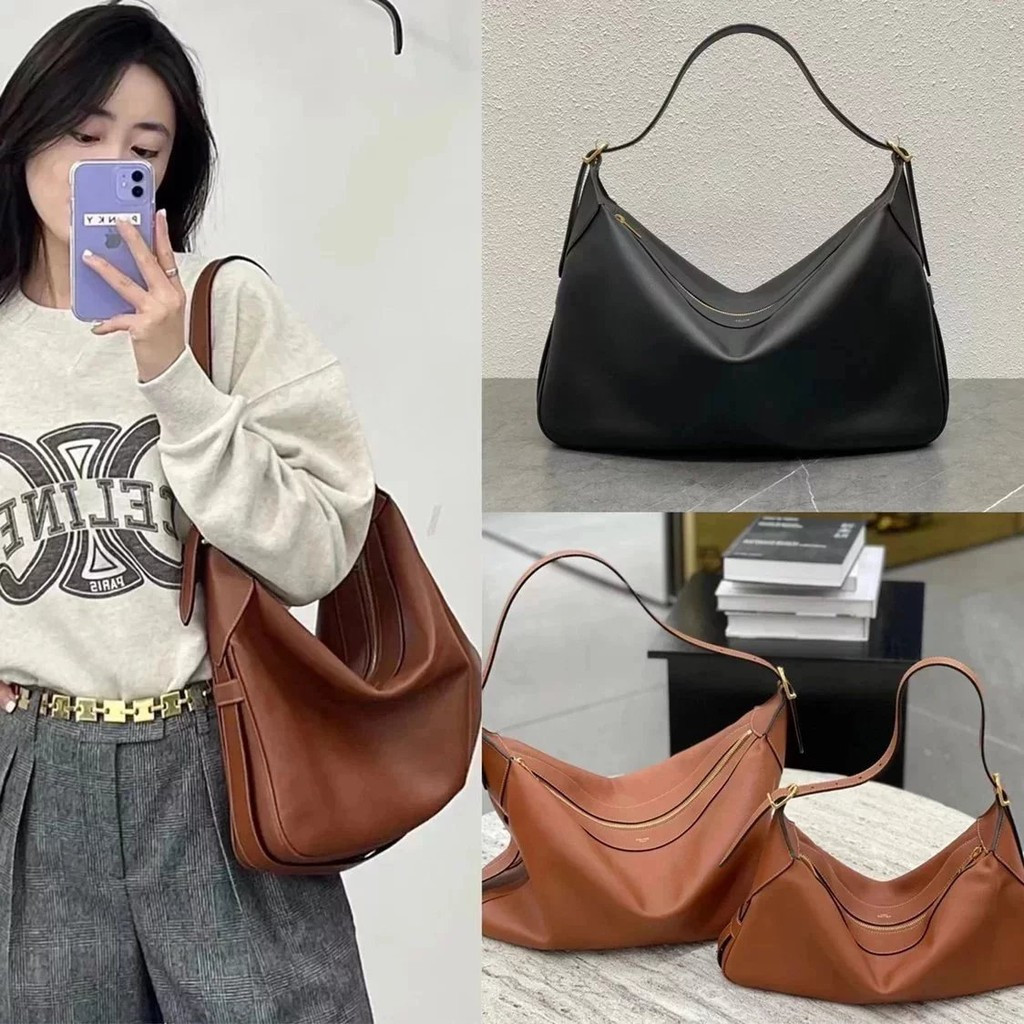 CELINE CELINE Romy Large Underarm Bag Mommy Bag Women's Commuter Bag ...