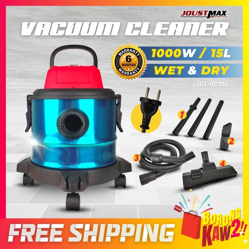 JST-VC15L JOUSTMAX 15L Vacuum Cleaner wet And Dry Vacum Rumah Home ...