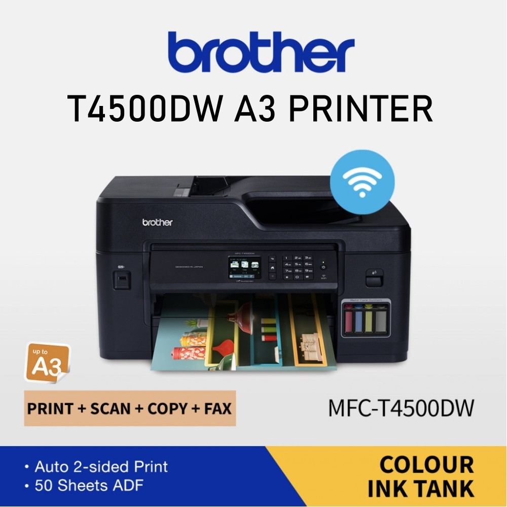 Brother T4500DW MFC-T4500DW Refill Ink Tank All-In One A3 Print A3 Scan ...