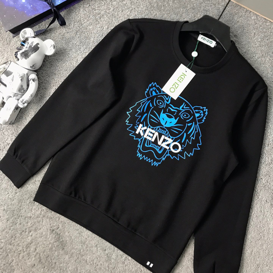 Kenzo Sweatshirt Letter Tiger Head Printed Sweatshirt Men Women Pure Cotton Sports Sweatshirt 01 Shopee Malaysia