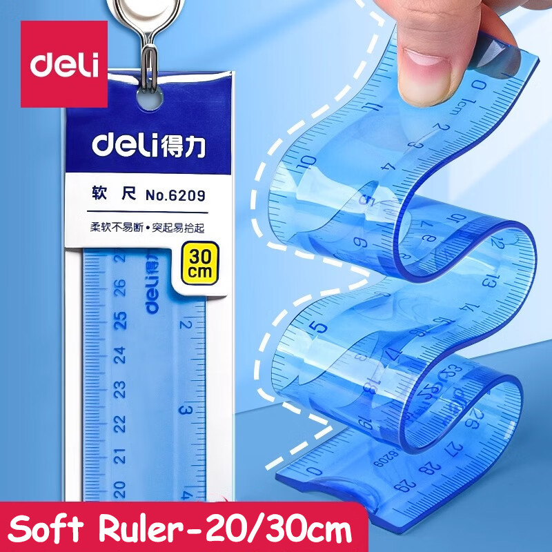 1pcs Deli 20/30cm Soft Ruler for Children and Students To Use A Simple ...