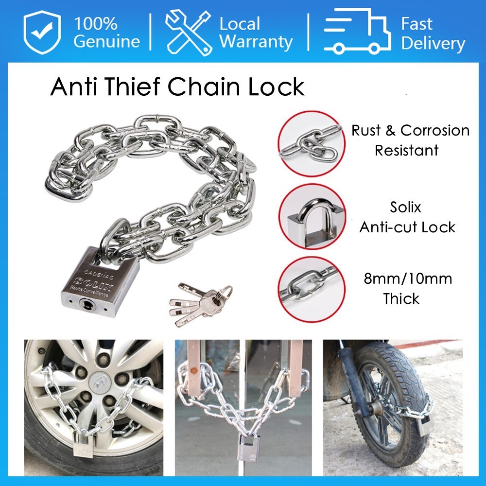 Heavy Duty Chain Lock Car Tyre Lock Motorcycle Chain Lock Anti-rust ...