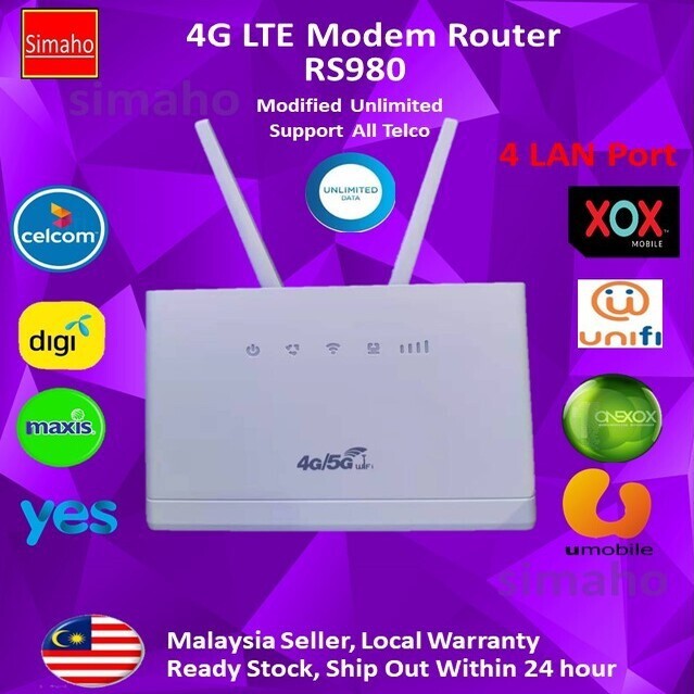 UPGRADED 4G LTE Router Modem Modified Unlimited Unlock WIFI Hotspot ...