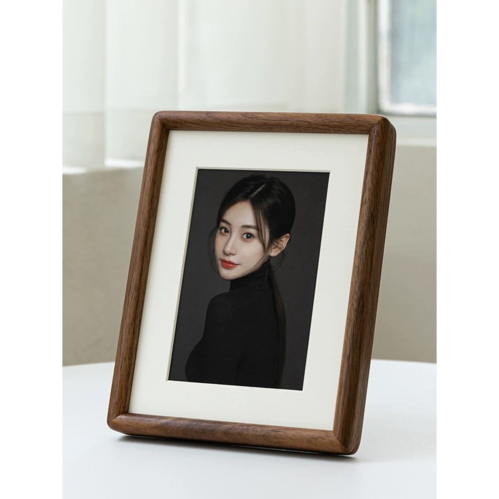 Black Walnut Seahorse Solid Wood Rounded Photo Frame High-Grade Custom ...