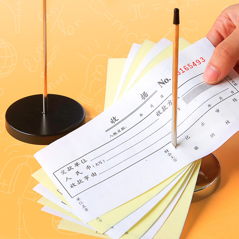 coloradoao Desk Receipt Holder Stainless Steel Straight Rod Paper Memo ...