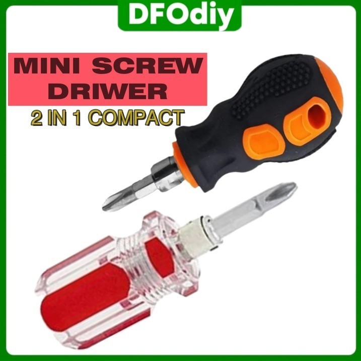 DFOdiy Mini Screw Driver 2 Way Phillips Shank Hand Tools Screwdriver ...